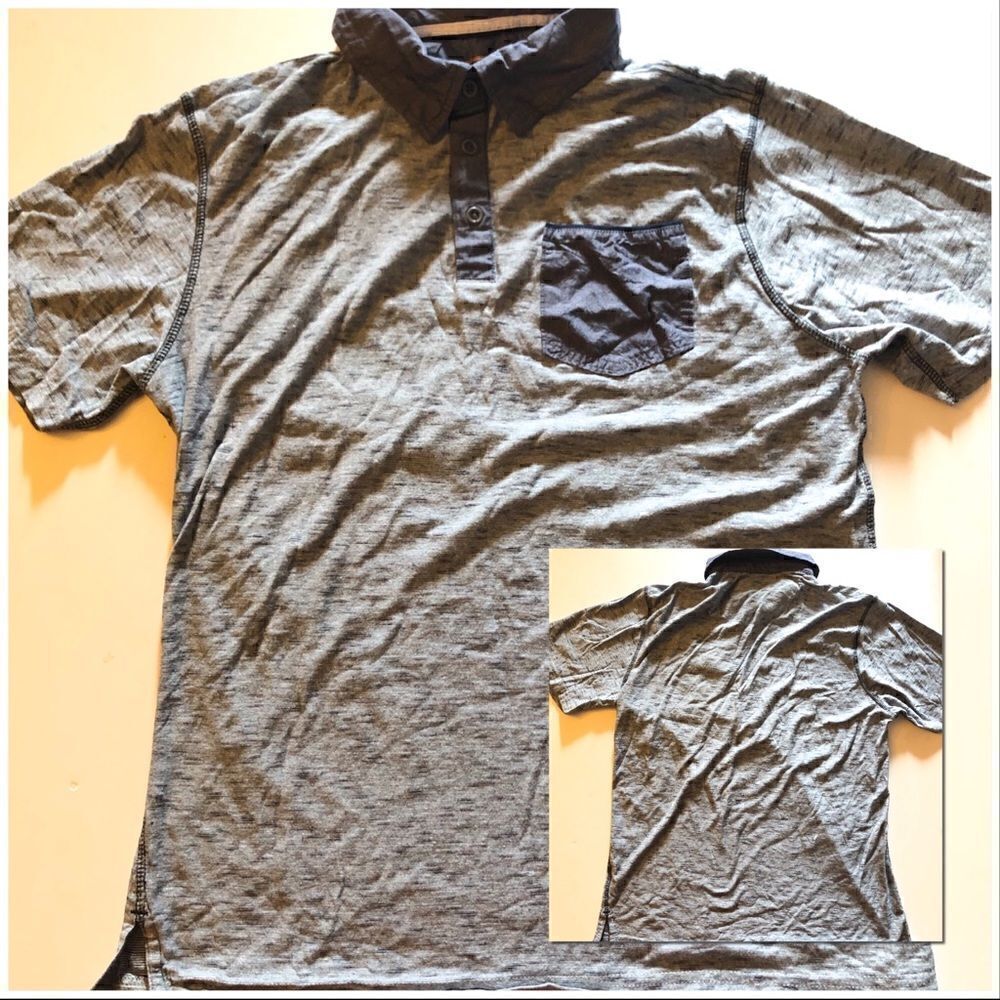Paper Denim & Cloth Denim Accent Polo Shirt